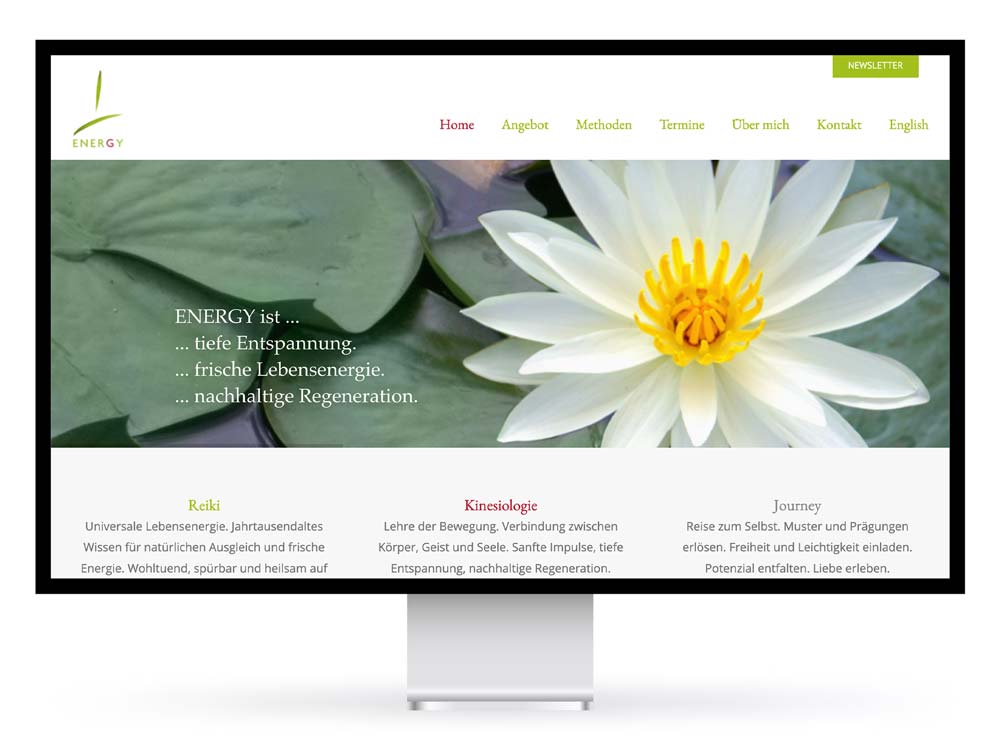 Webdesign und Website für Energy Praxis