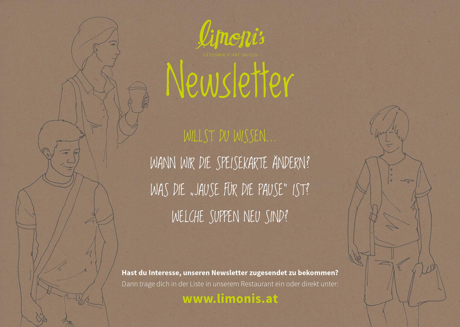 Newsletter Design für Gastronomie