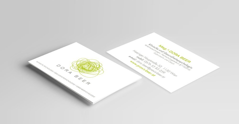Corporate Design Grafikdesign Visitenkarte Psychotherapie Praxis