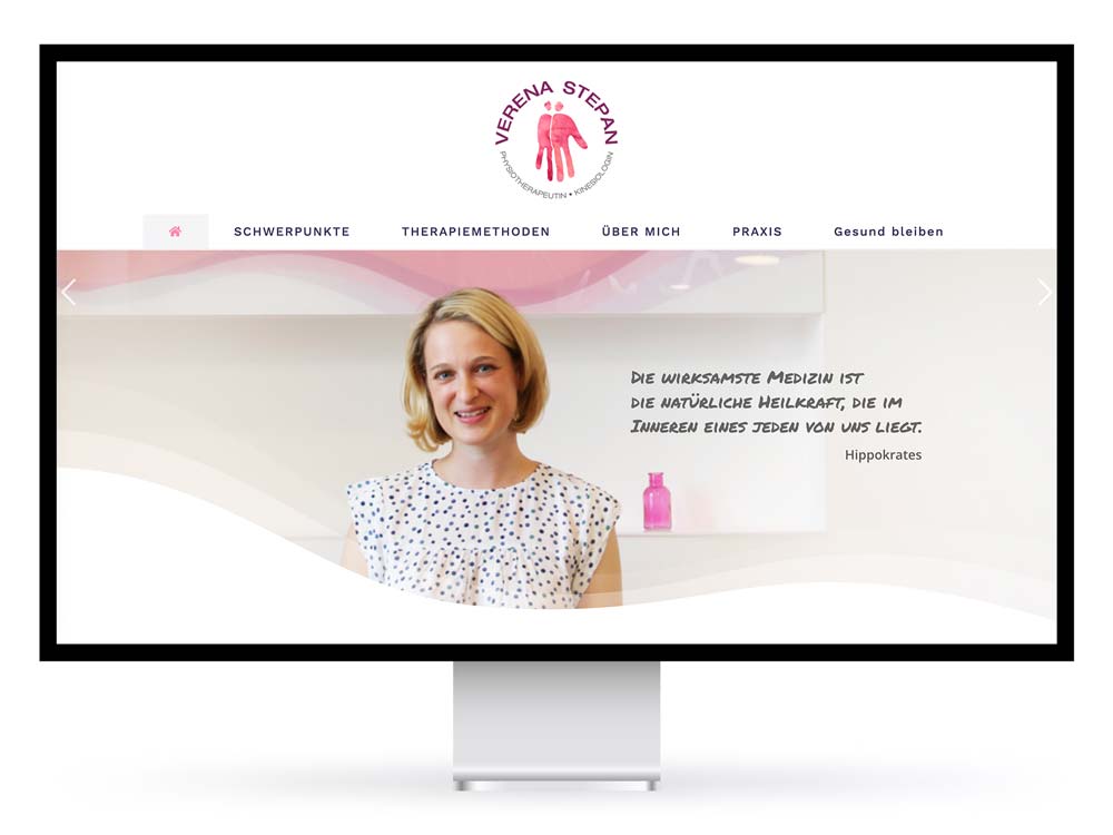 Branding und Website für die Physiotherapiepraxis von Verena Stepan