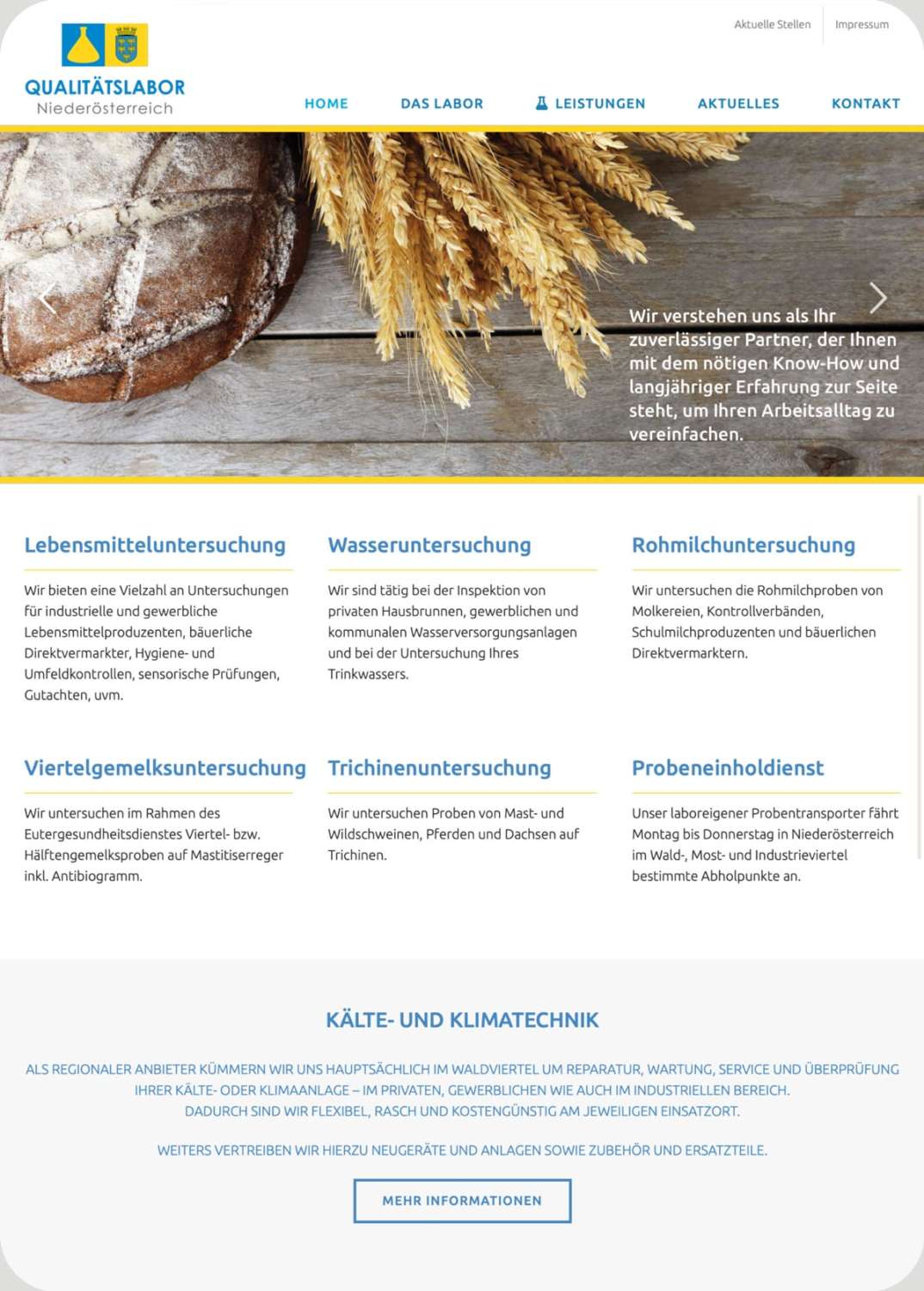 Webdesign und WordPress Website Labor Niederösterreich
