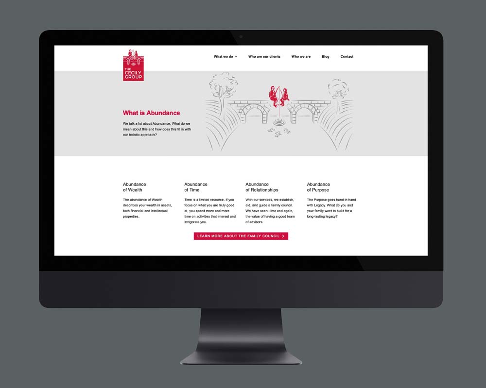 Webdesign und Webentwicklung für The Cecily Group von Livingcreation Werbeagentur Wien