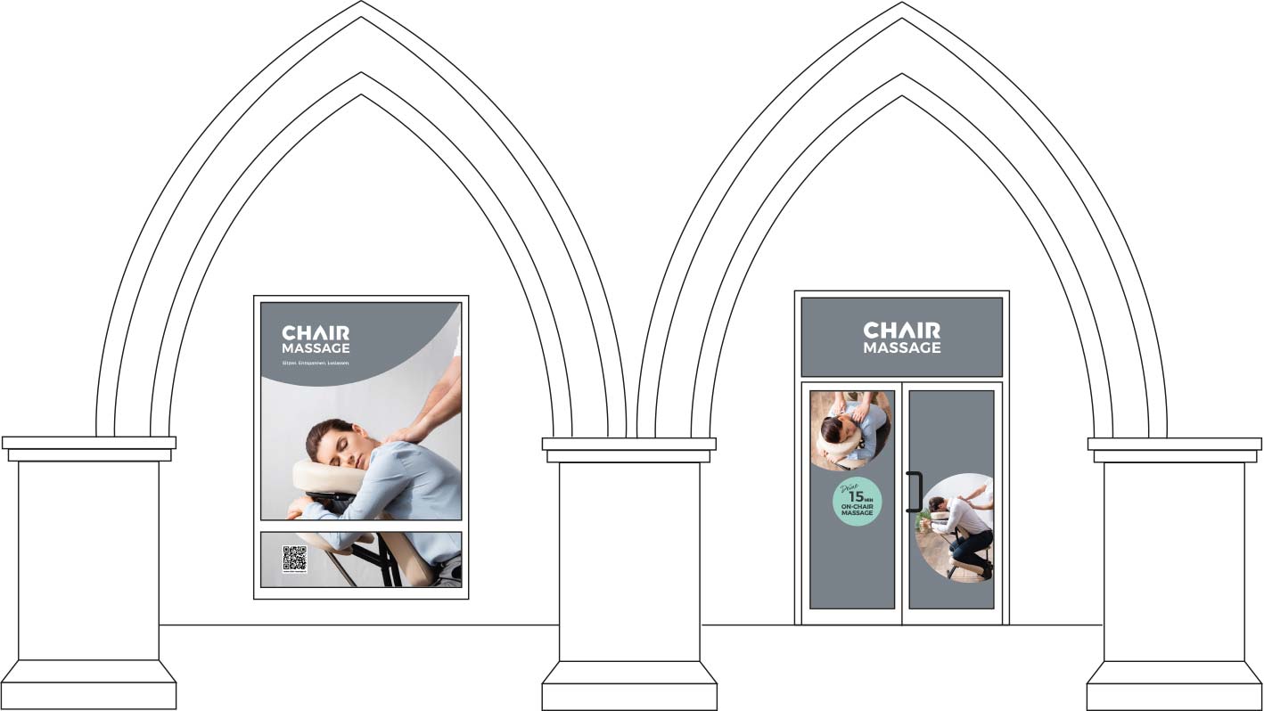Chair Massage Fensterfolien-Gestaltung Chair Massage Fensterfolien-Gestaltung