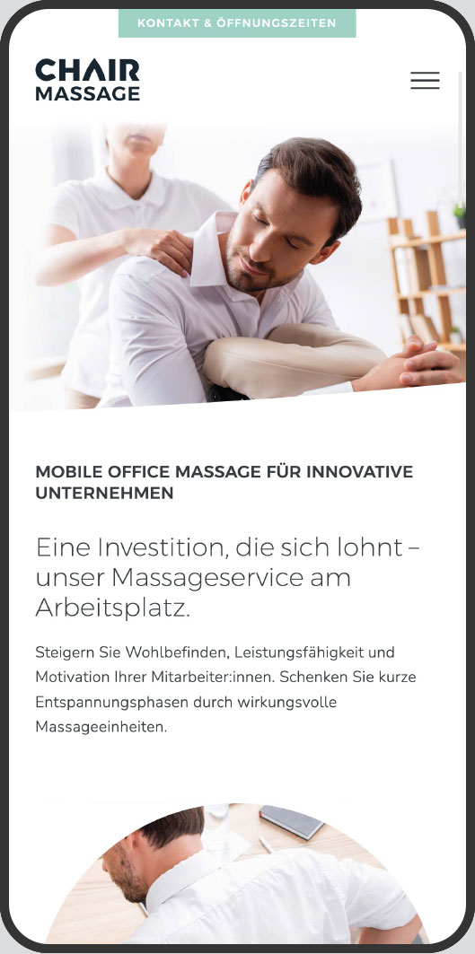 Responsive Website für Chair Massage Responsive Website für Chair Massage Wr. Neustadt