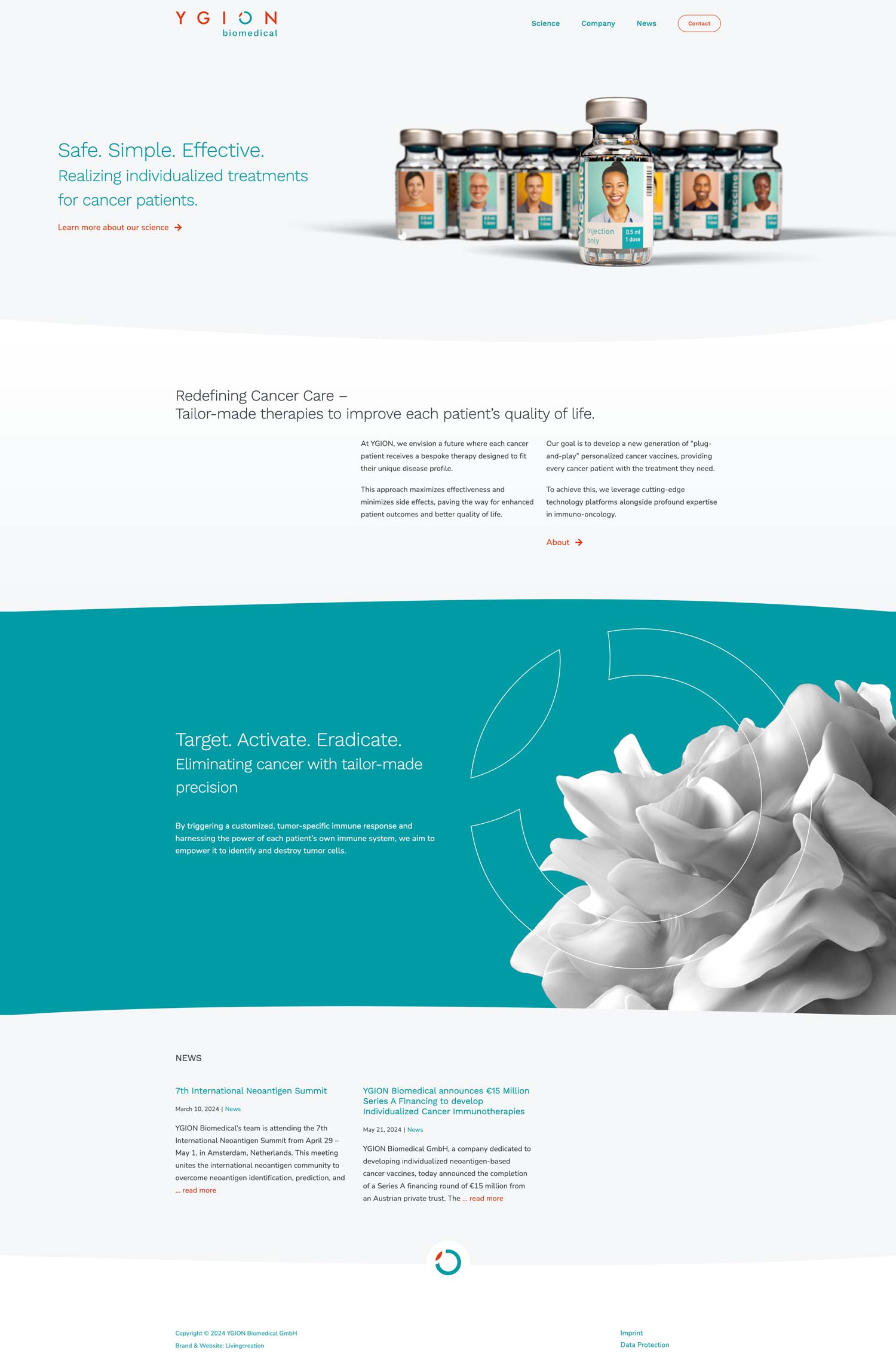Webdesign Entwicklung für YGION Biomedical