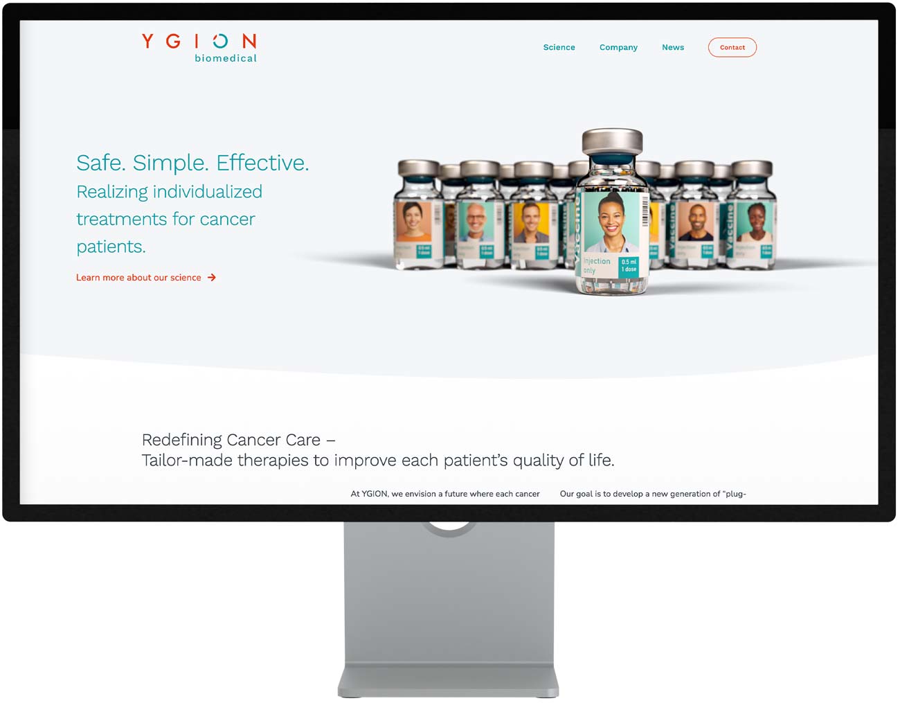 Webkonzeption, Webdesign und Erstellung der WordPress-basierte Website für YGION Biomedical