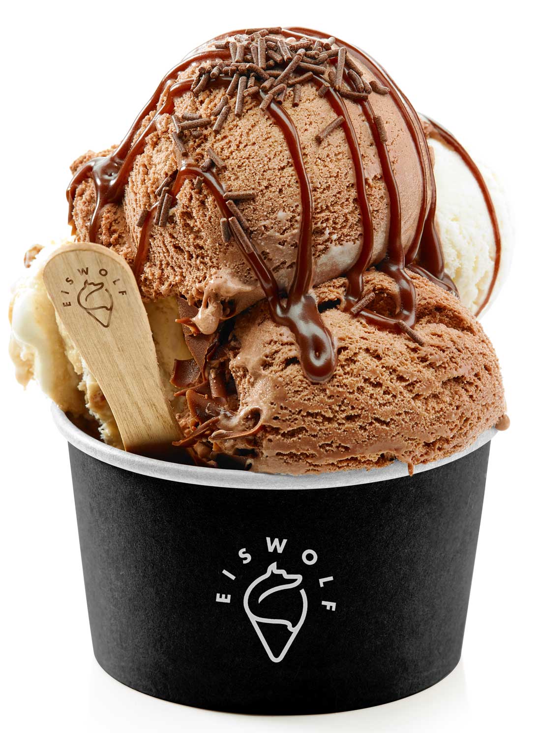 Eiswolf Eisbecher Gestaltung | Bild von Mara Zemgaliete, stock.adobe.com Eisbecher Gestaltung für Eis-Patisserie & Café Eiswolf in Wien