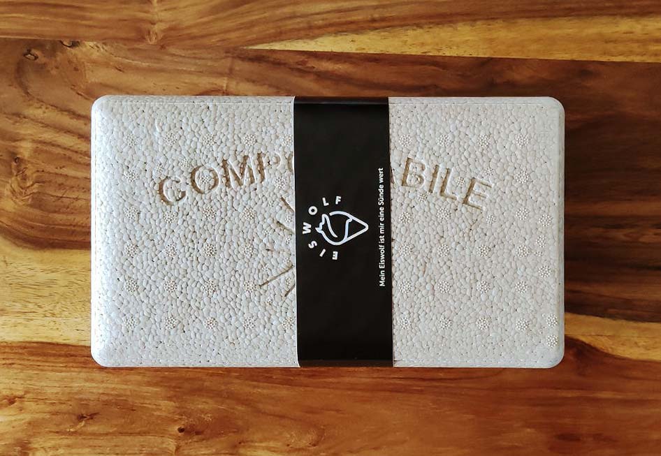 Branding der Eiswolf-Eisboxen Branding der Eiswolf-Eisboxen zum Mitnehmen