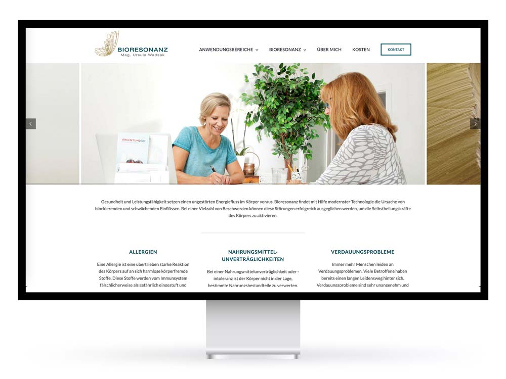 Branding und Website für Bioresonanz Mag. Ursula Wadsak