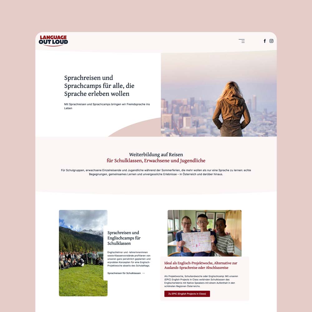 Language Out Loud Website-Design